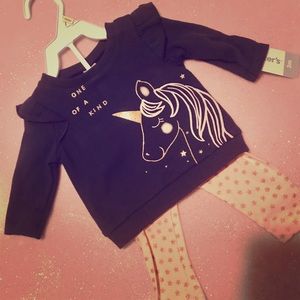 Baby girl’s matching set . Sweater/leggings. 3mon.